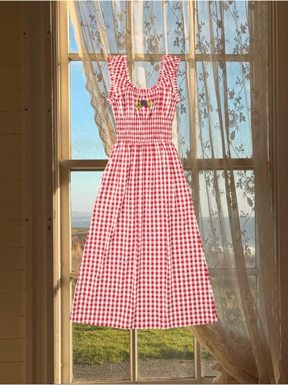 Lisa Says Gah Annie Dress in Cherry Gingham NWT - Picture 4 of 9